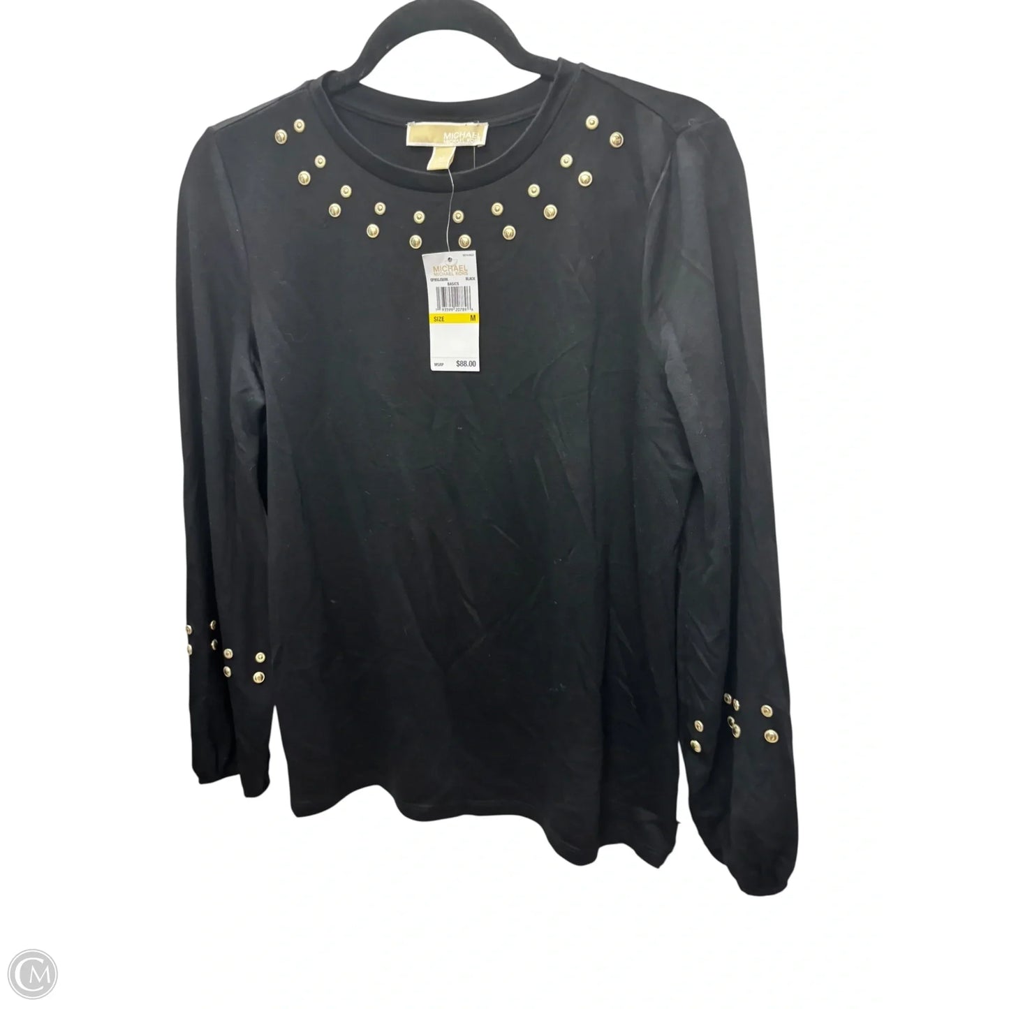 Top Long Sleeve Basic By Michael By Michael Kors In Black, Size: M