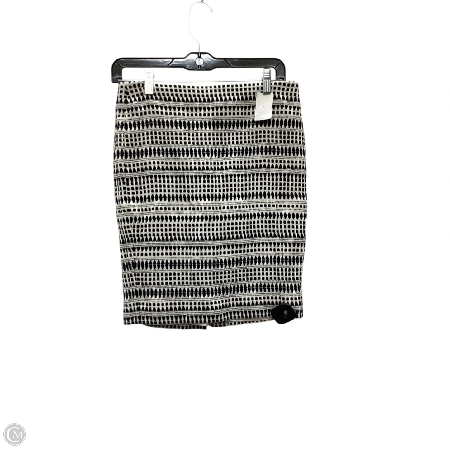 Skirt Midi By Loft In Black & White, Size: 6p