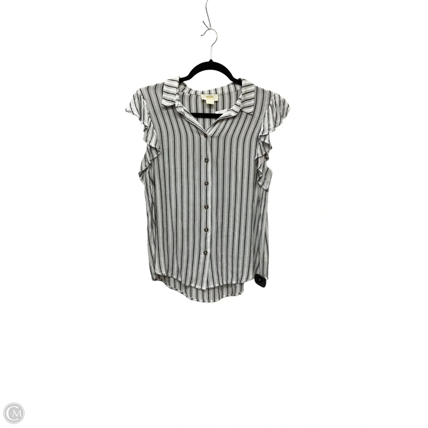 Top Sleeveless By Maeve In Striped Pattern, Size: S