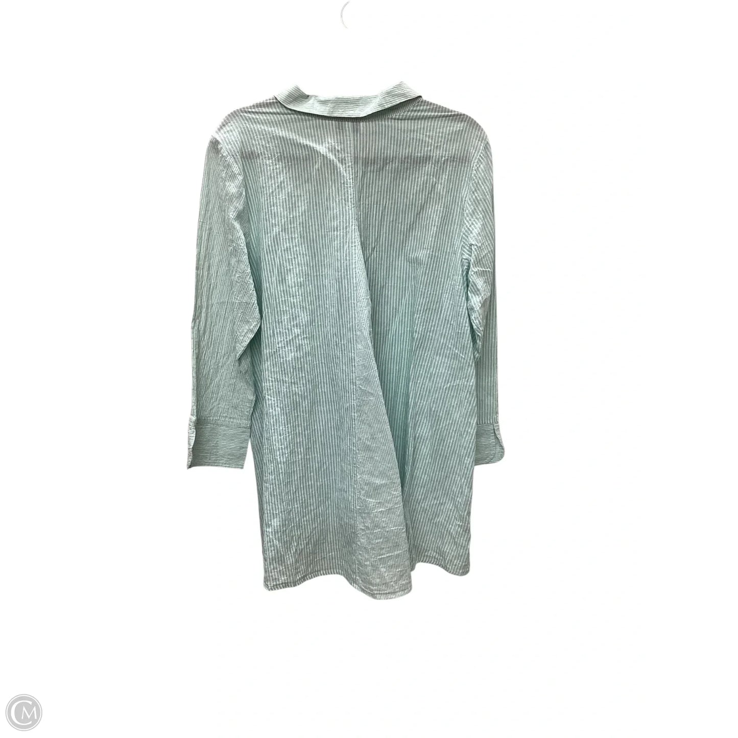 Top Long Sleeve By Habitat In Striped Pattern, Size: L