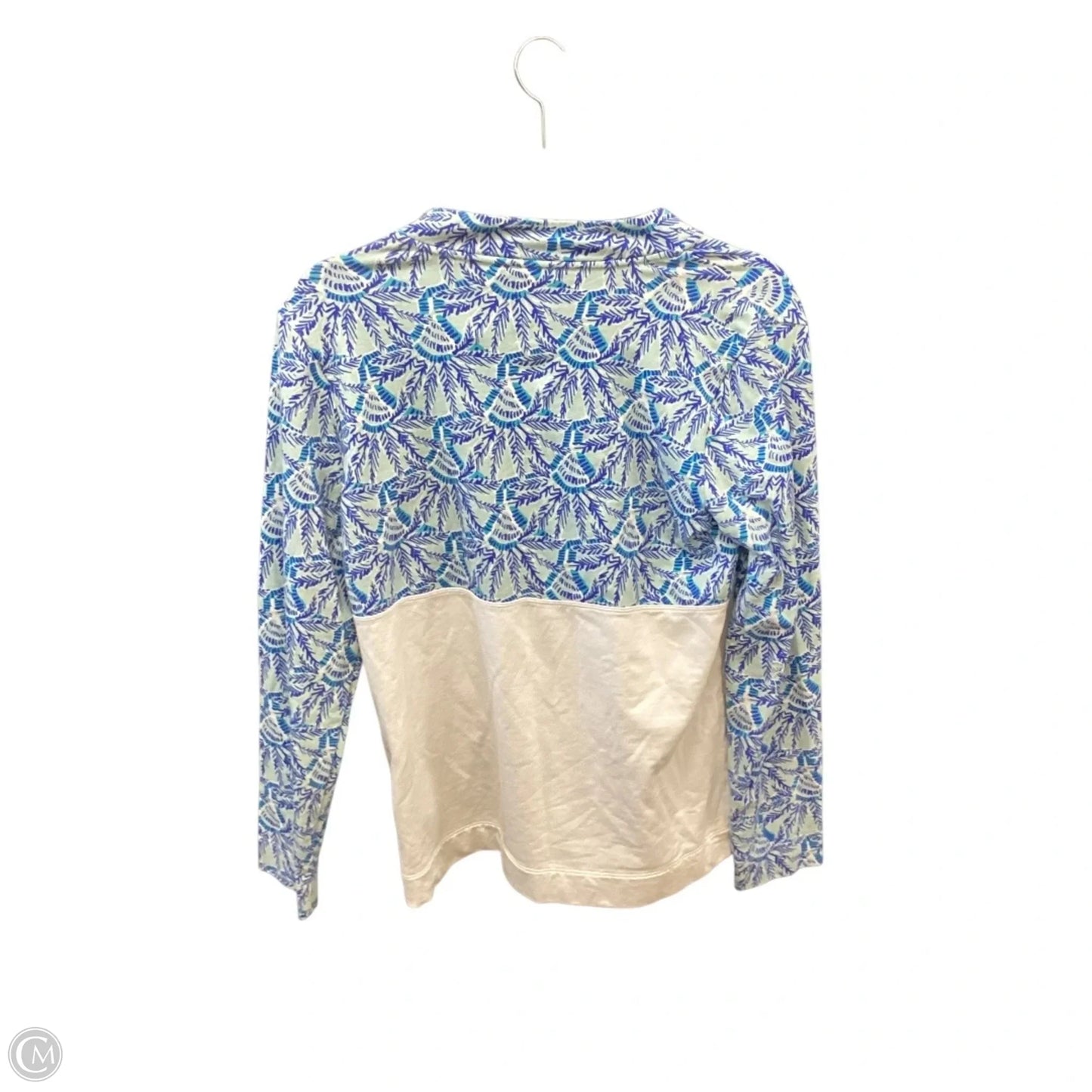 Sweatshirt Designer By Lilly Pulitzer In Blue & White, Size: M