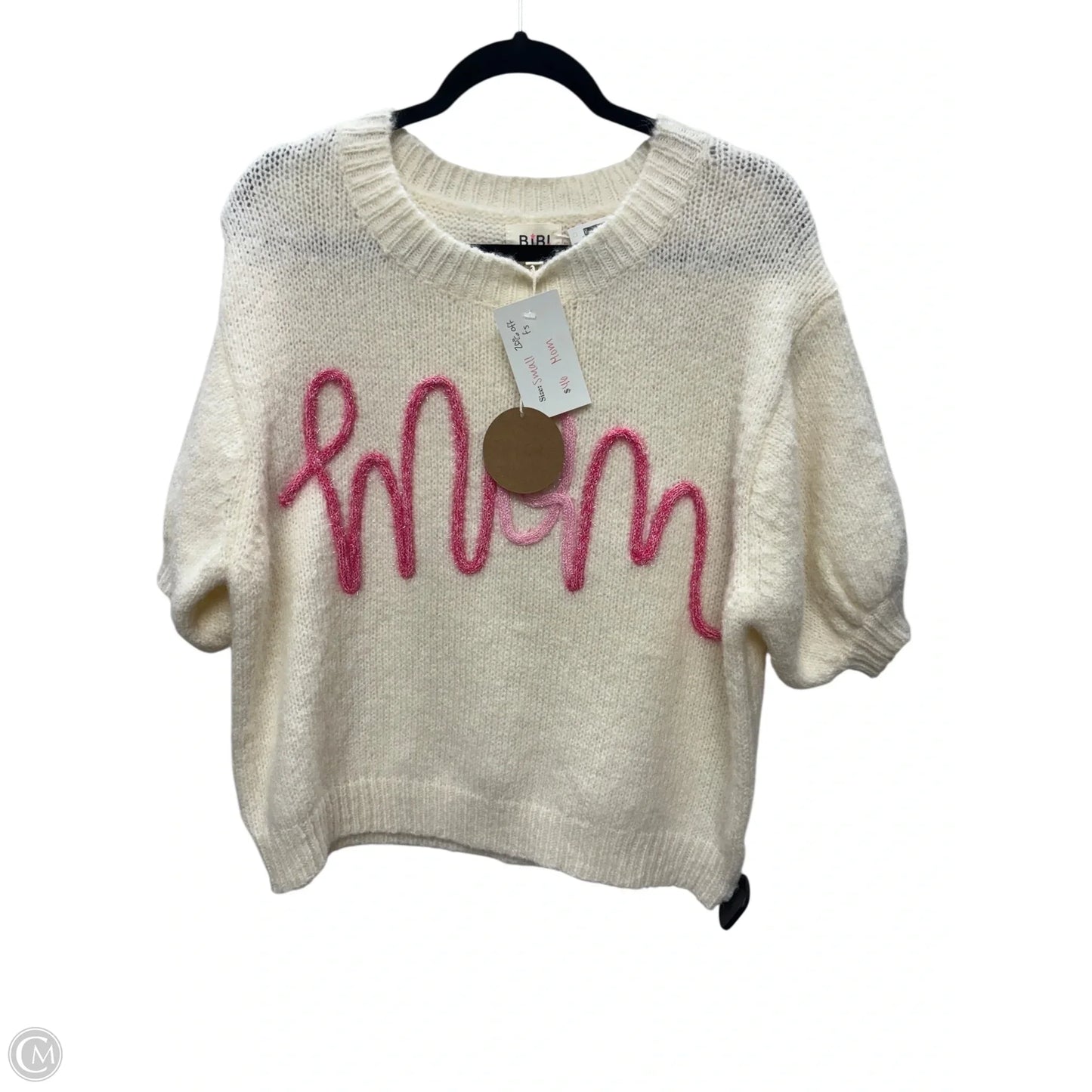 Top Short Sleeve By Bibi In Cream, Size: S