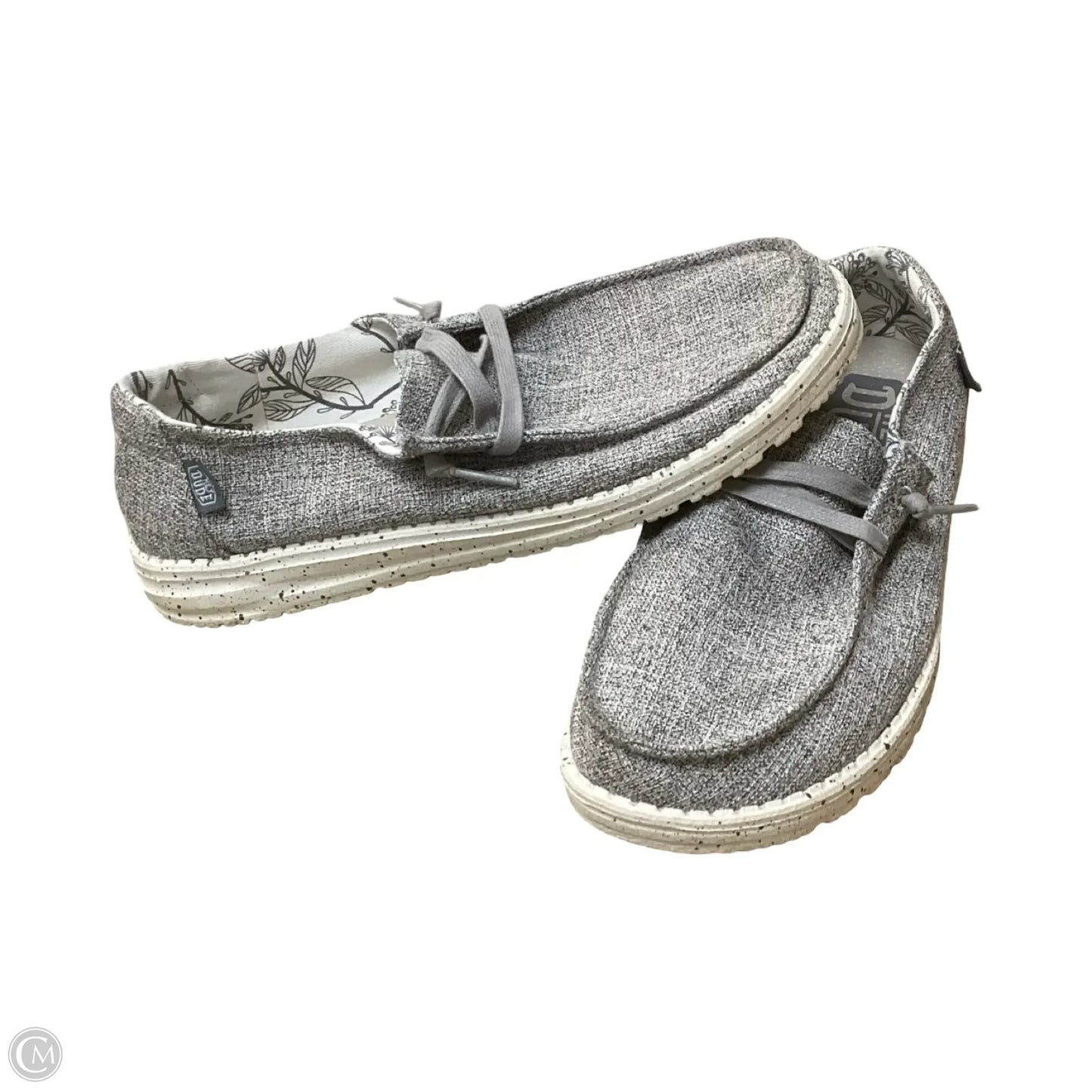 Shoes Flats By Hey Dude In Grey, Size: 8