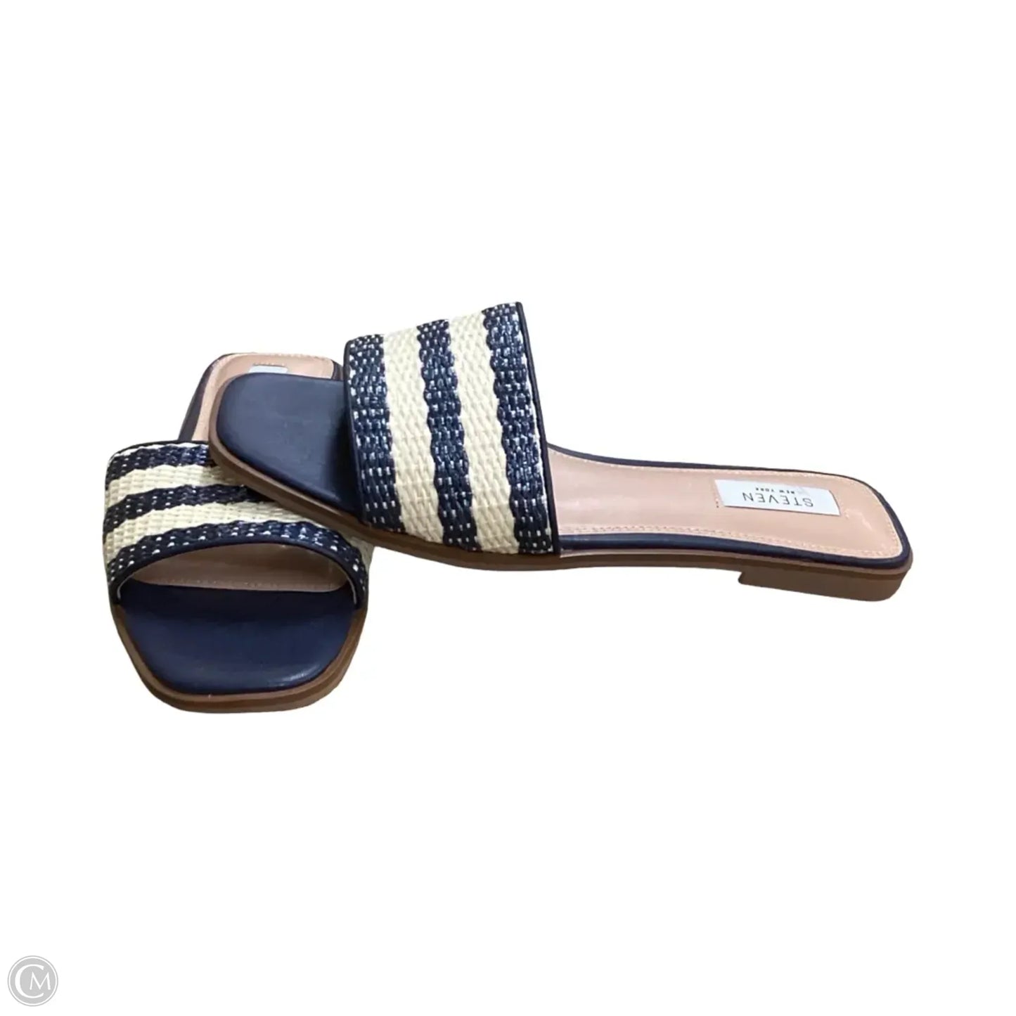 Sandals Flats By Steve Madden In Navy, Size: 9