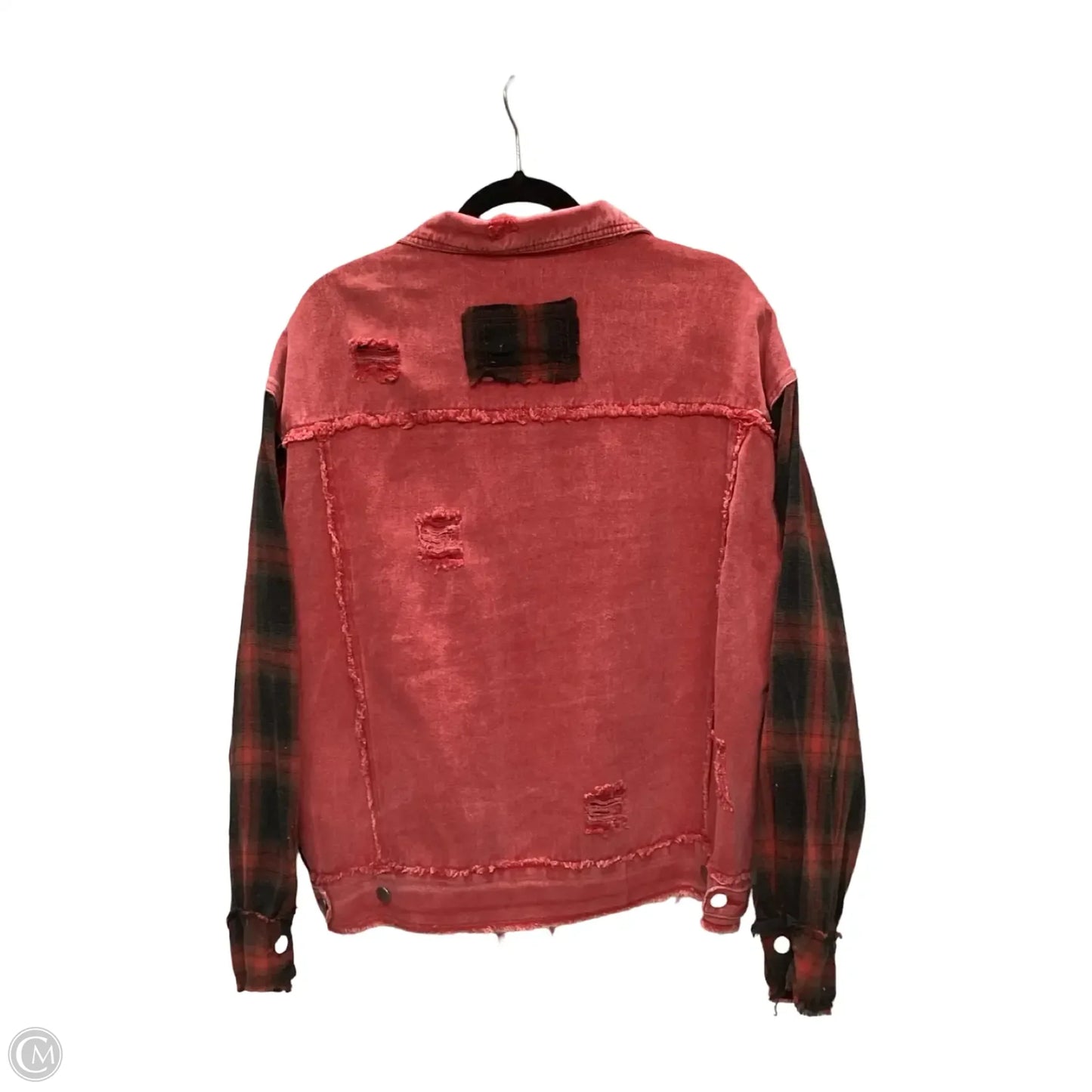Jacket Denim By Pol In Red, Size: M