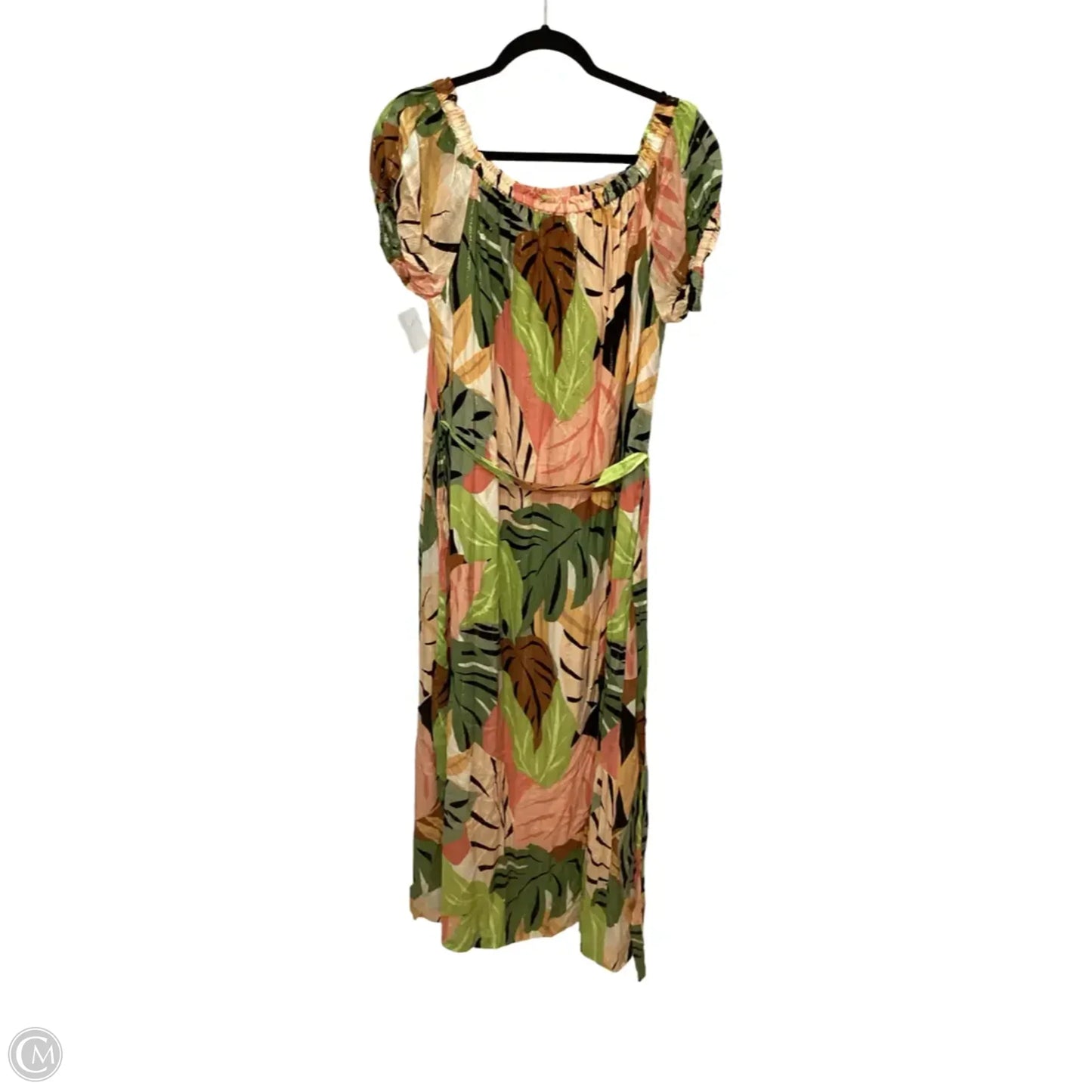 Dress Casual Midi By Loft In Tropical Print, Size: L