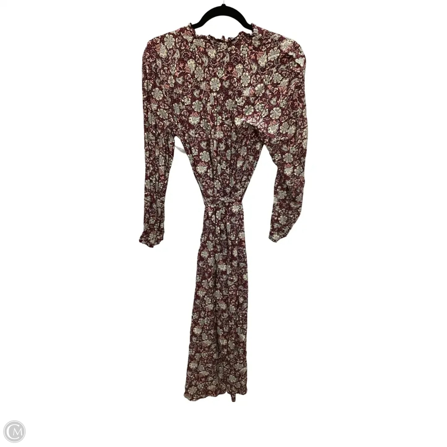 Dress Casual Midi By Loft In Floral Print, Size: L