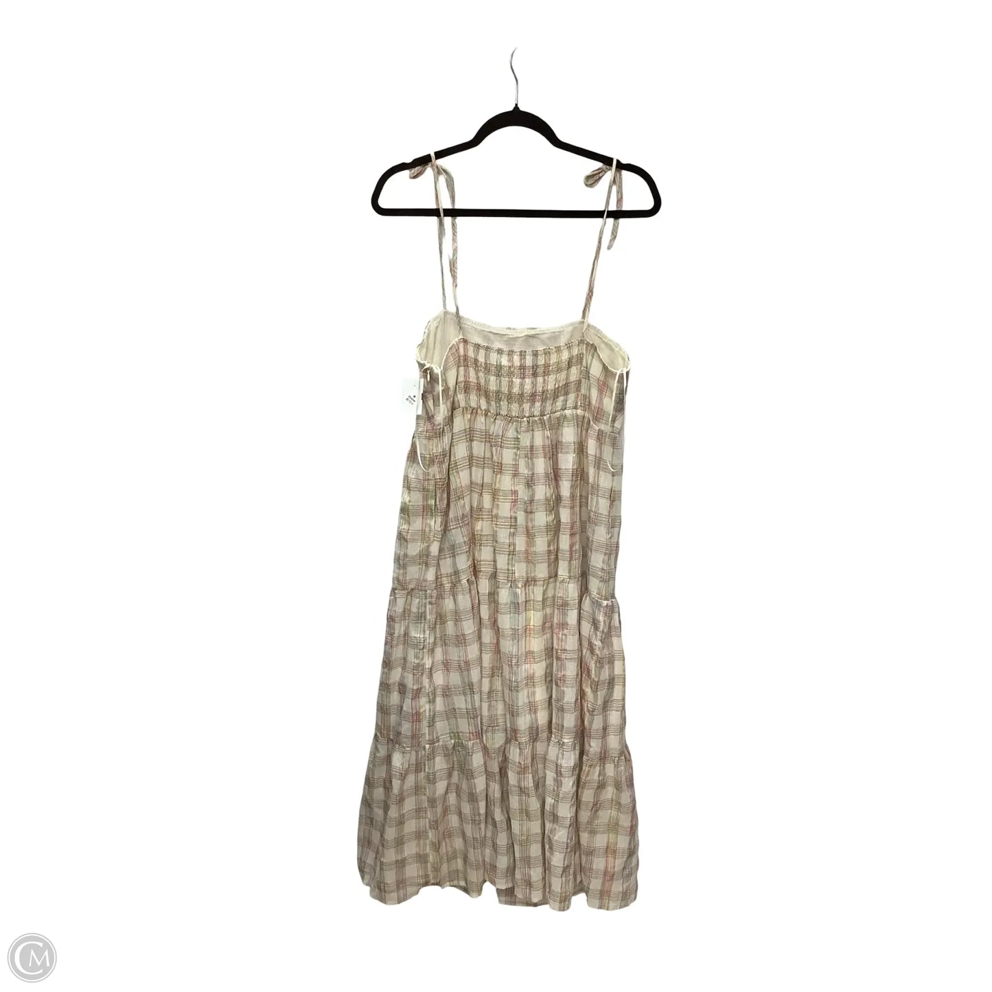Dress Casual Midi By Tcec In Plaid Pattern, Size: L