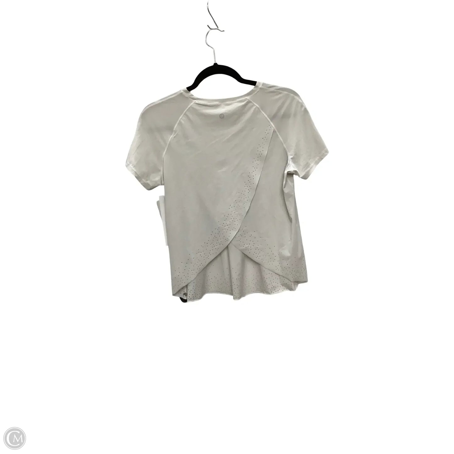 Athletic Top Short Sleeve By Lululemon In White, Size: 4