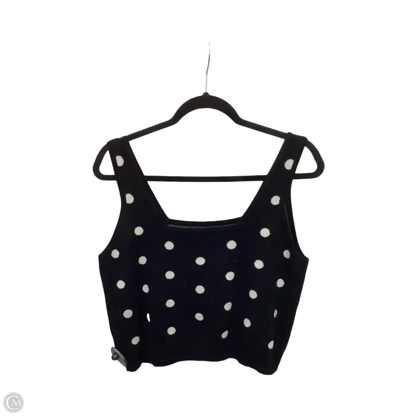 Blouse Sleeveless By VICTOR GLEMAUD In Polkadot Pattern, Size: Xl