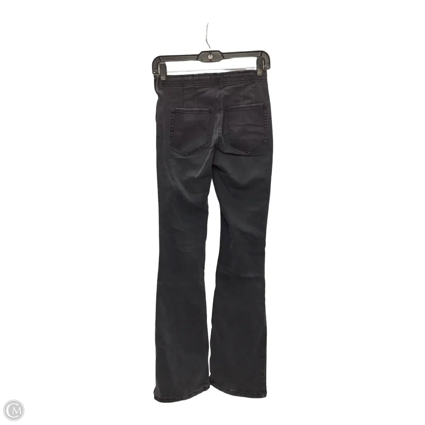 Jeans Flared By Free People In Black Denim, Size: 2