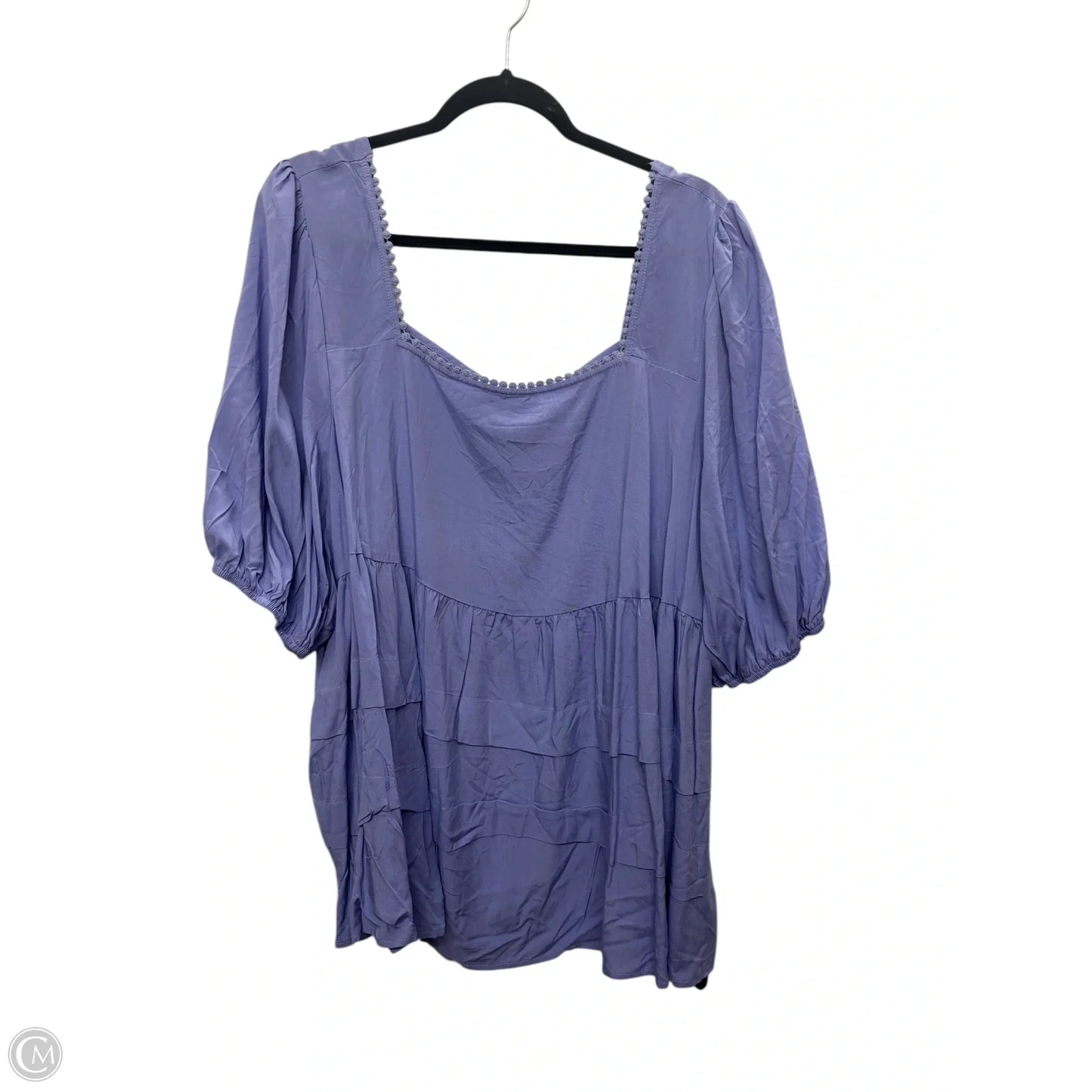Top 3/4 Sleeve By Rusttydustty In Purple, Size: 4x