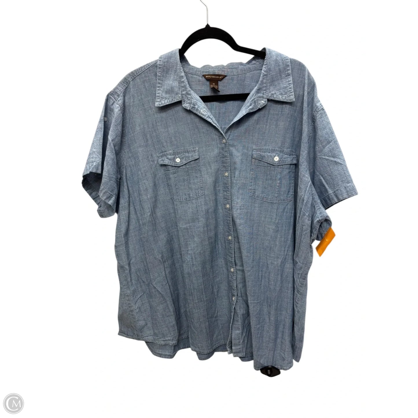 Top Short Sleeve By Clothes Mentor In Blue, Size: 3x