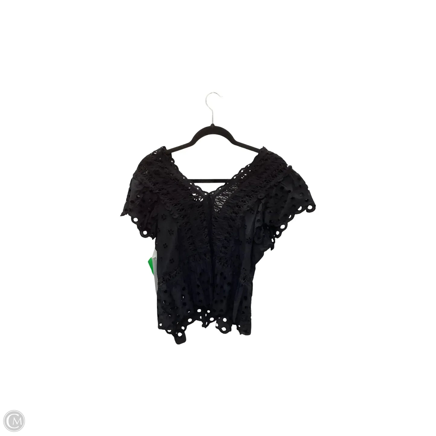 Blouse Short Sleeve By Jennifer & Grace In Black, Size: L