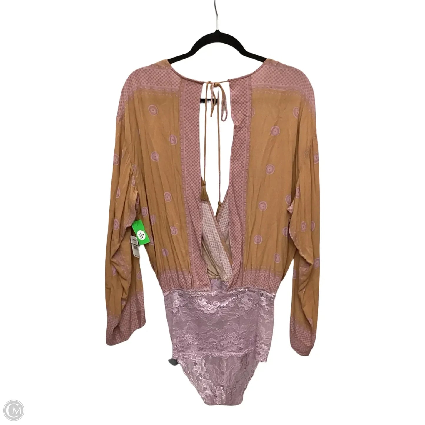 Bodysuit By Free People In Orange & Pink, Size: L