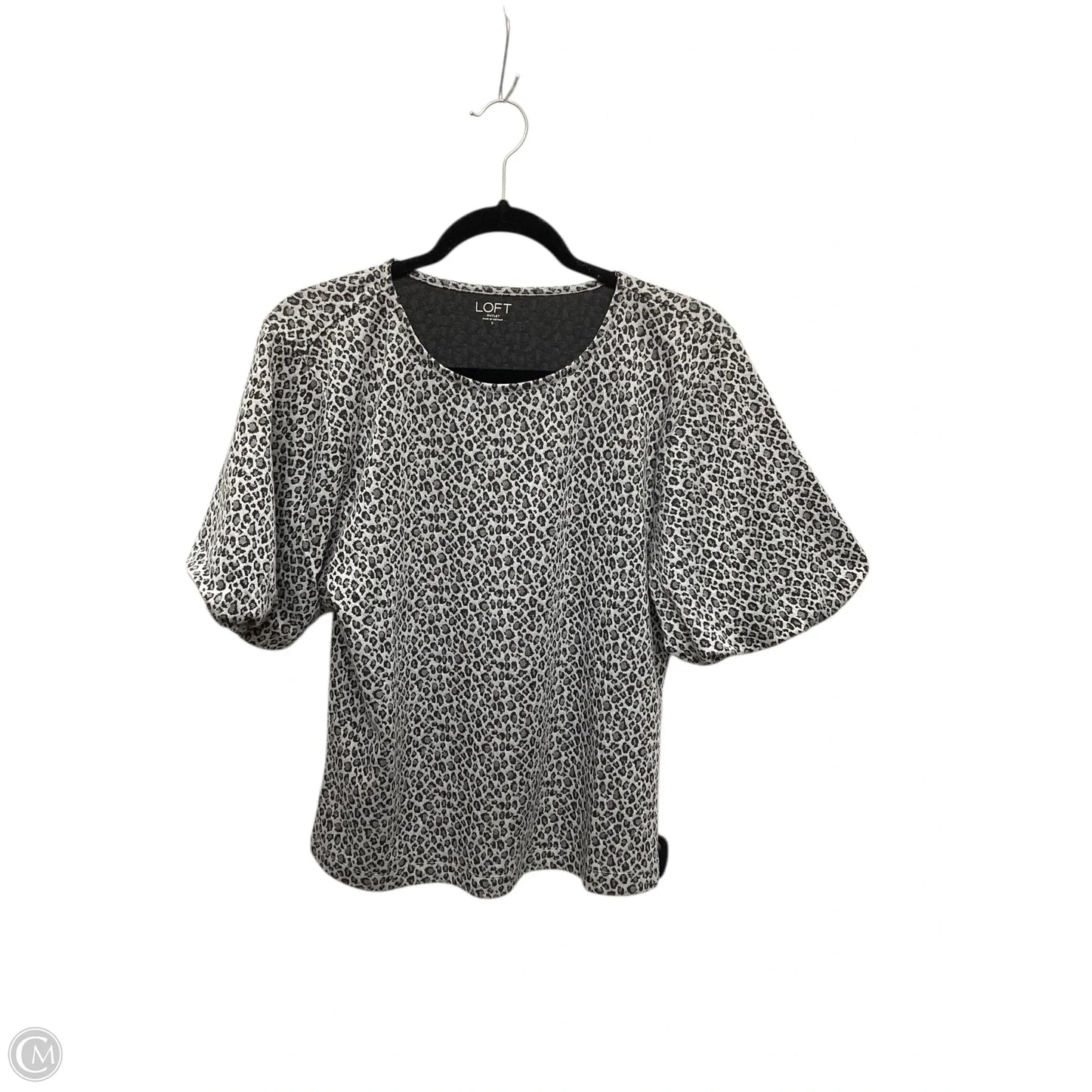 Blouse Short Sleeve By Loft In Animal Print, Size: S