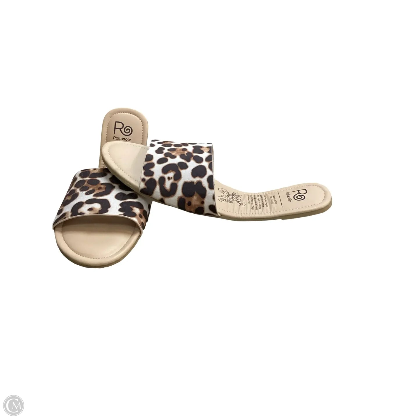 Sandals Flats By Rollasole In Animal Print, Size: 9.5