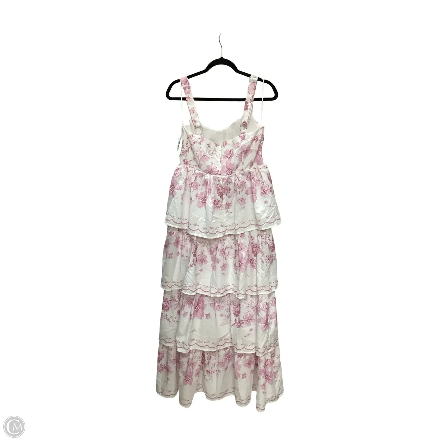 Dress Casual Maxi By Mable In Pink & White, Size: M