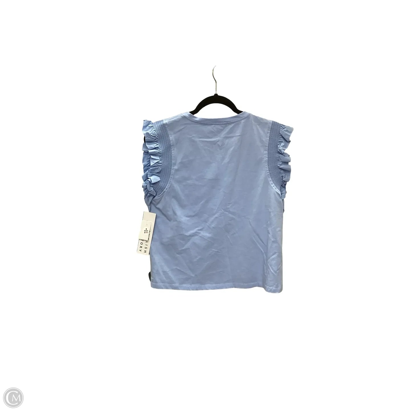Blouse Sleeveless By English Factory In Blue, Size: L