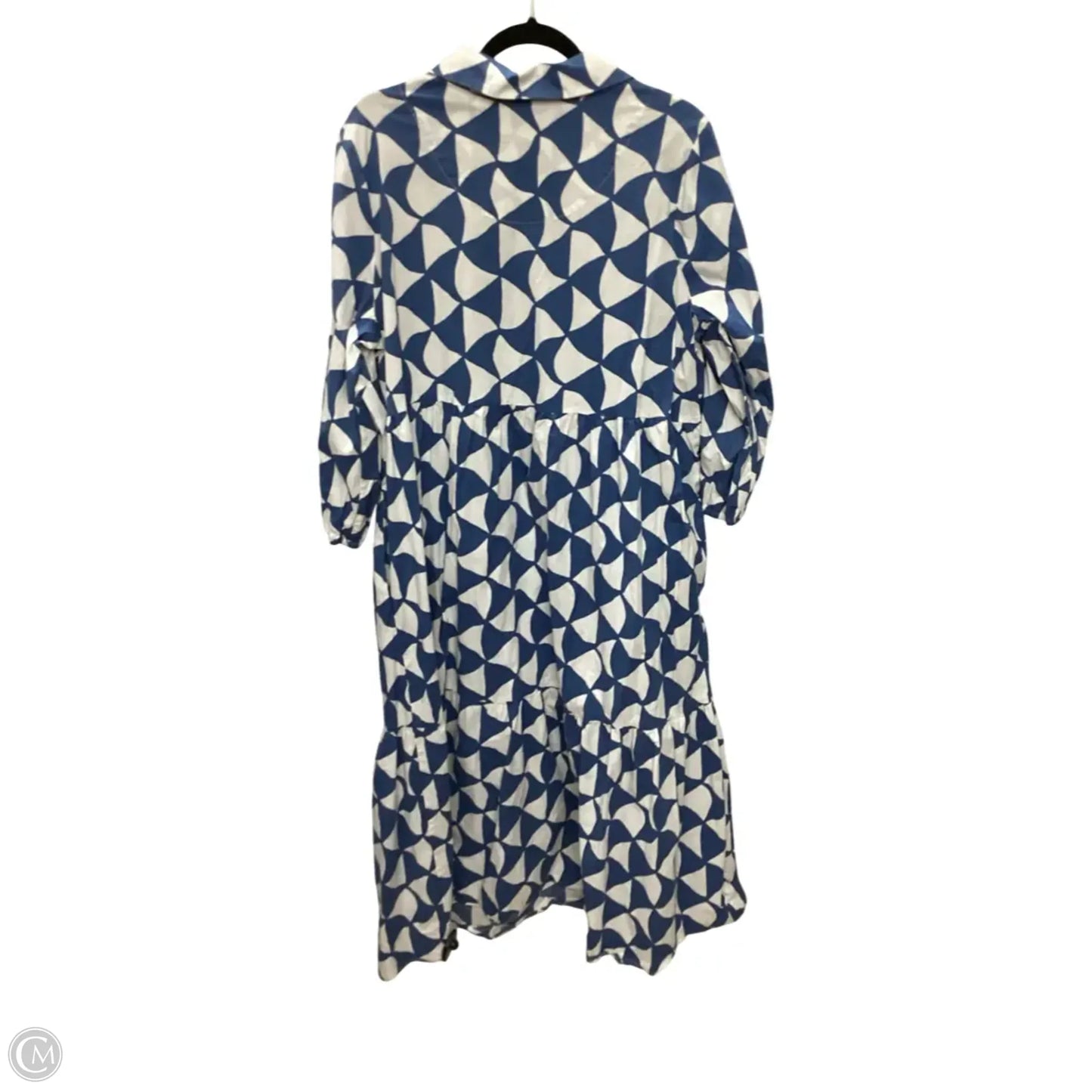 Dress Casual Maxi By Rachel Zoe In Blue & White, Size: 1x