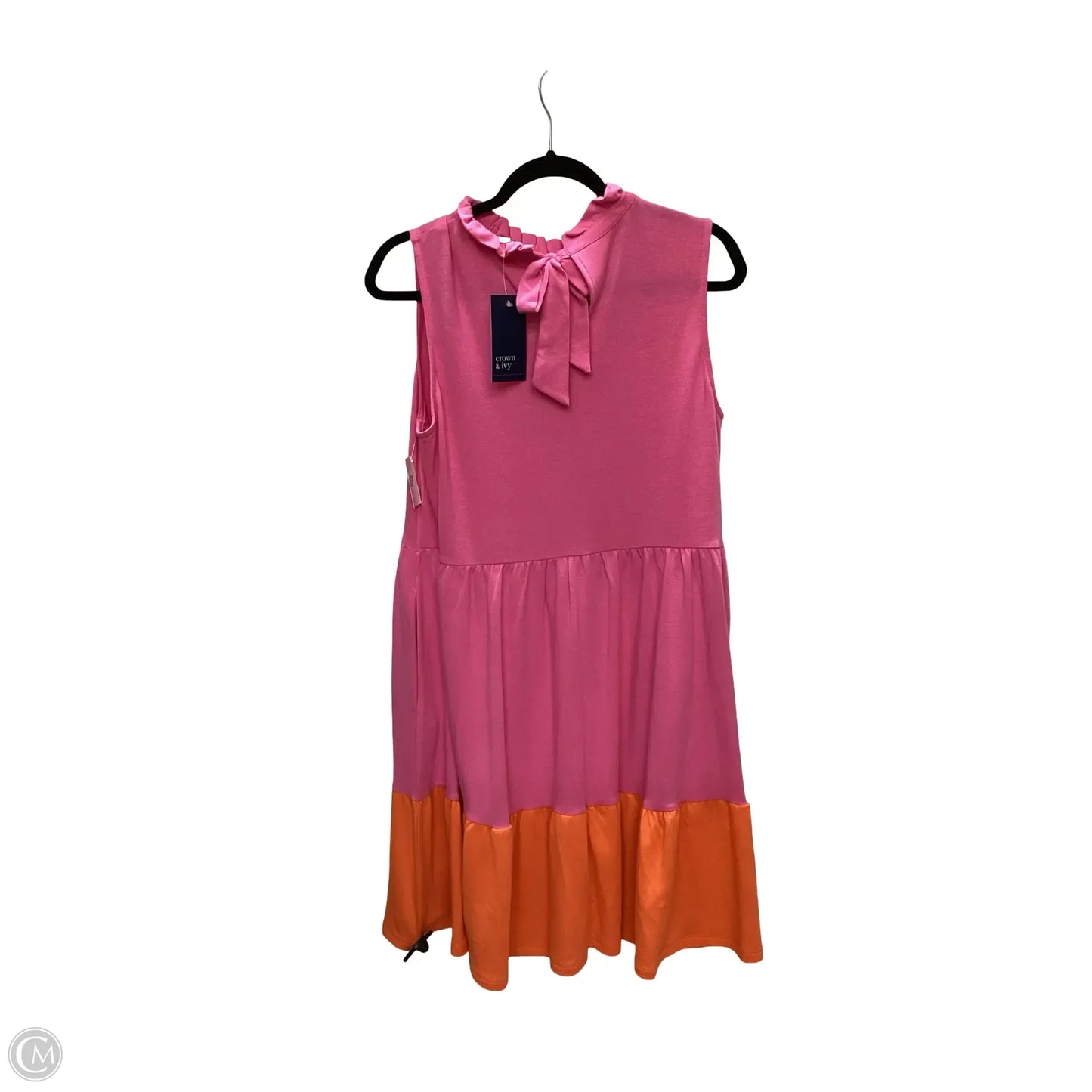 Dress Casual Short By Crown And Ivy In Orange & Pink, Size: L