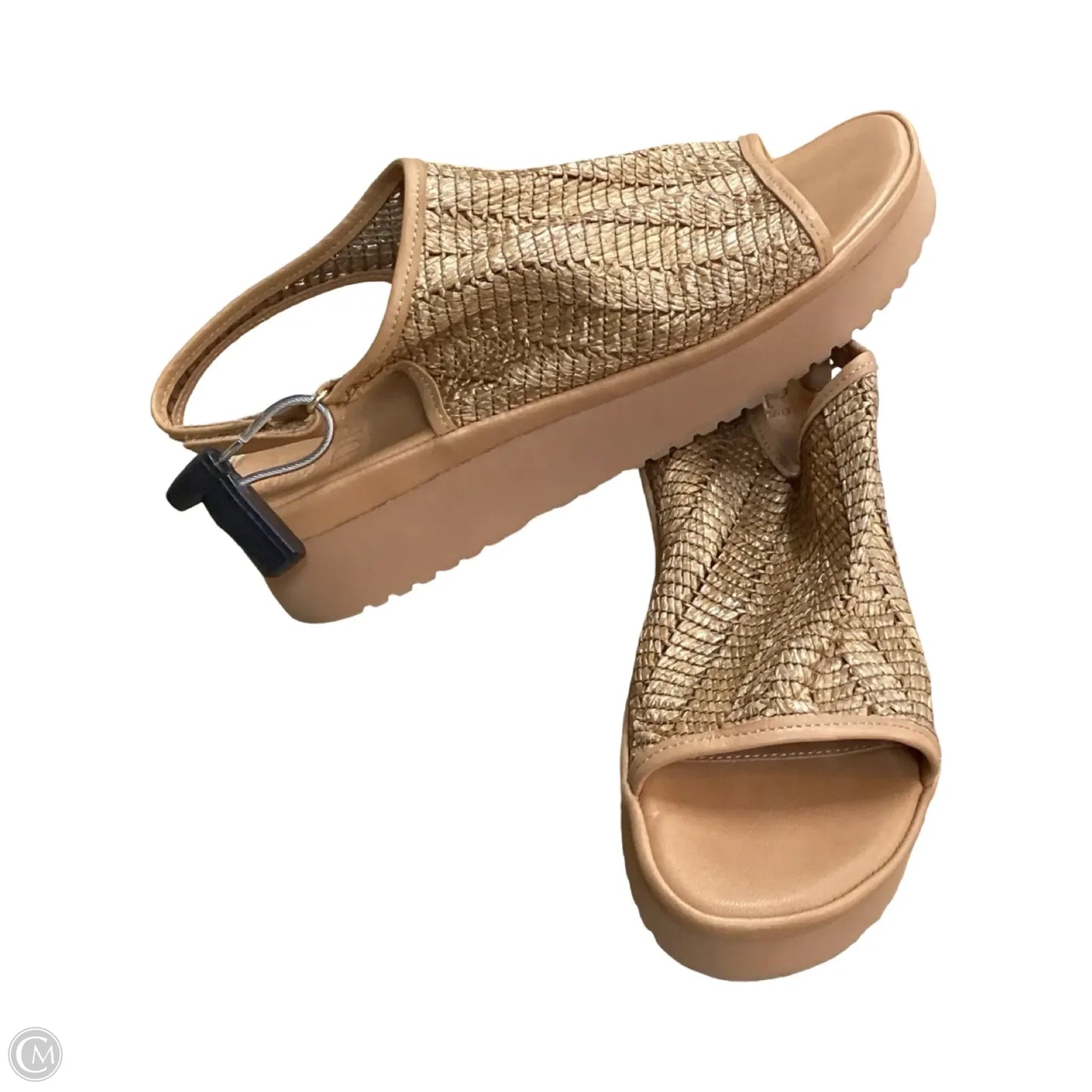 Sandals Heels Wedge By Clothes Mentor In Brown, Size: 9