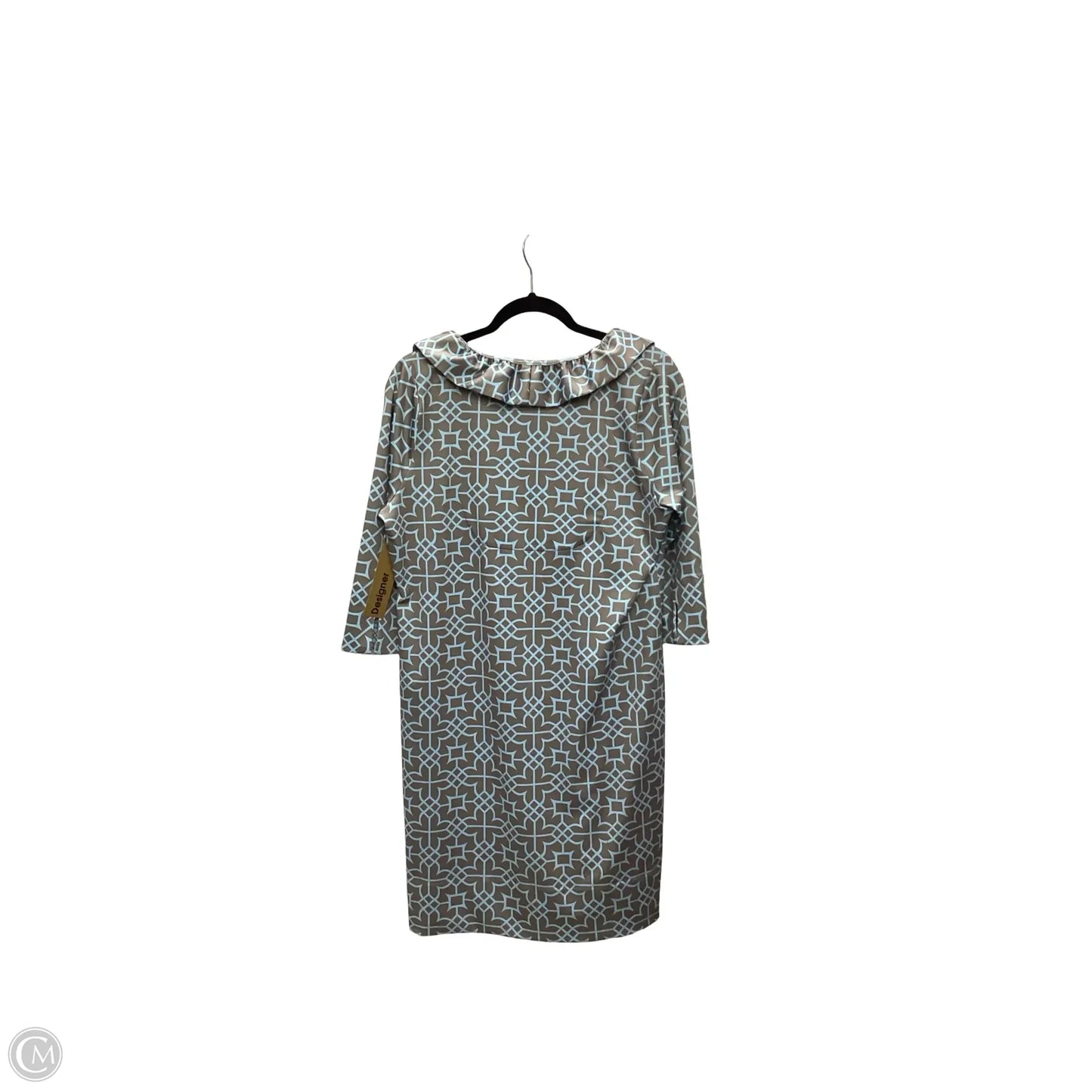 Designer Dress Casual Short By Gretchen Scott In Geometric Pattern, Size: Xl