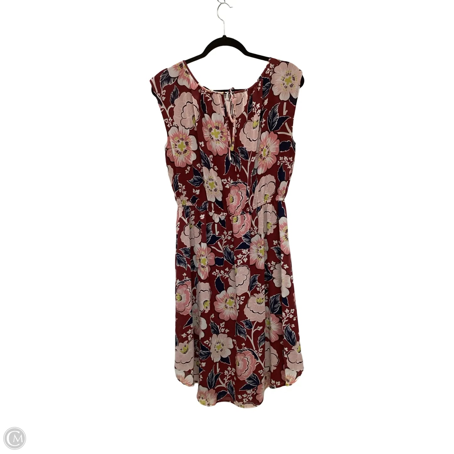 Dress Casual Midi By Loft In Floral Print, Size: L