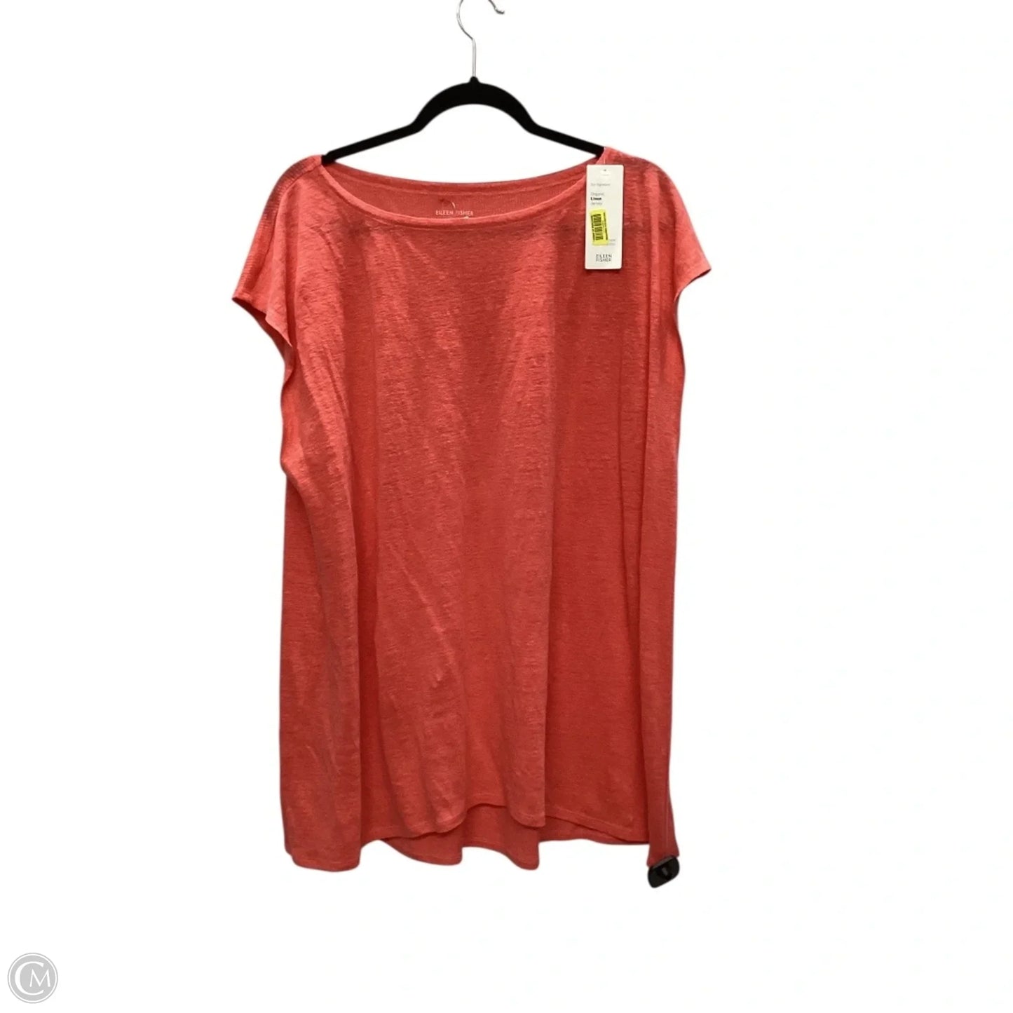 Top Short Sleeve By Eileen Fisher In Orange, Size: Xl