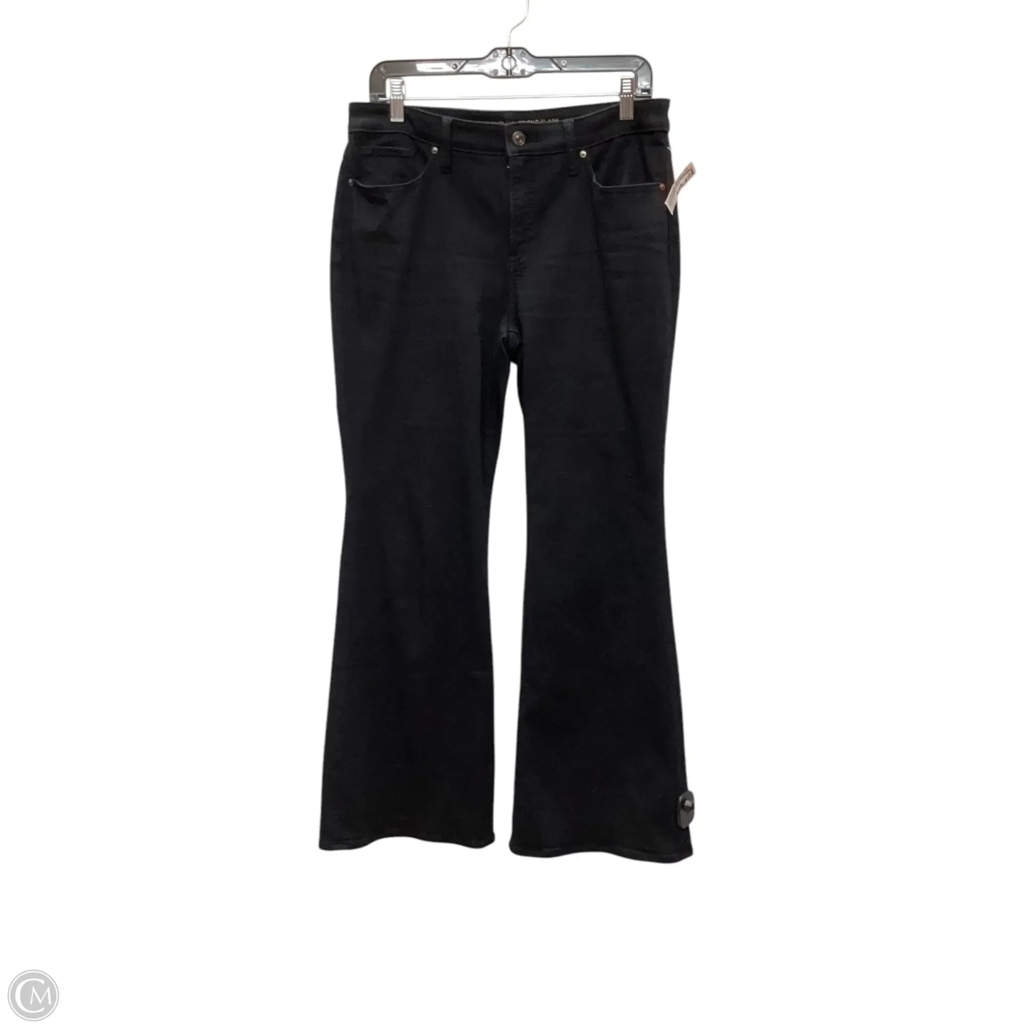 Jeans Flared By Chicos In Black Denim, Size: 6