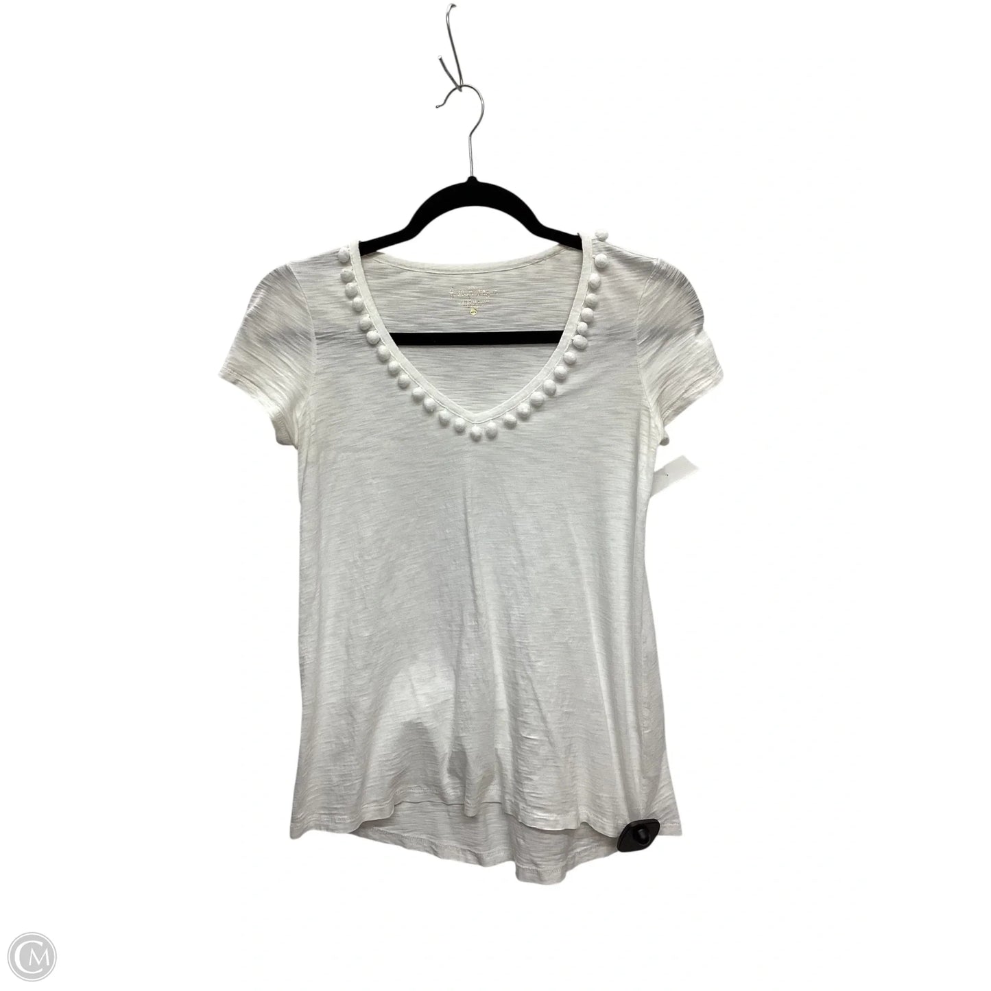 Top Short Sleeve Designer By Lilly Pulitzer In White, Size: Xs