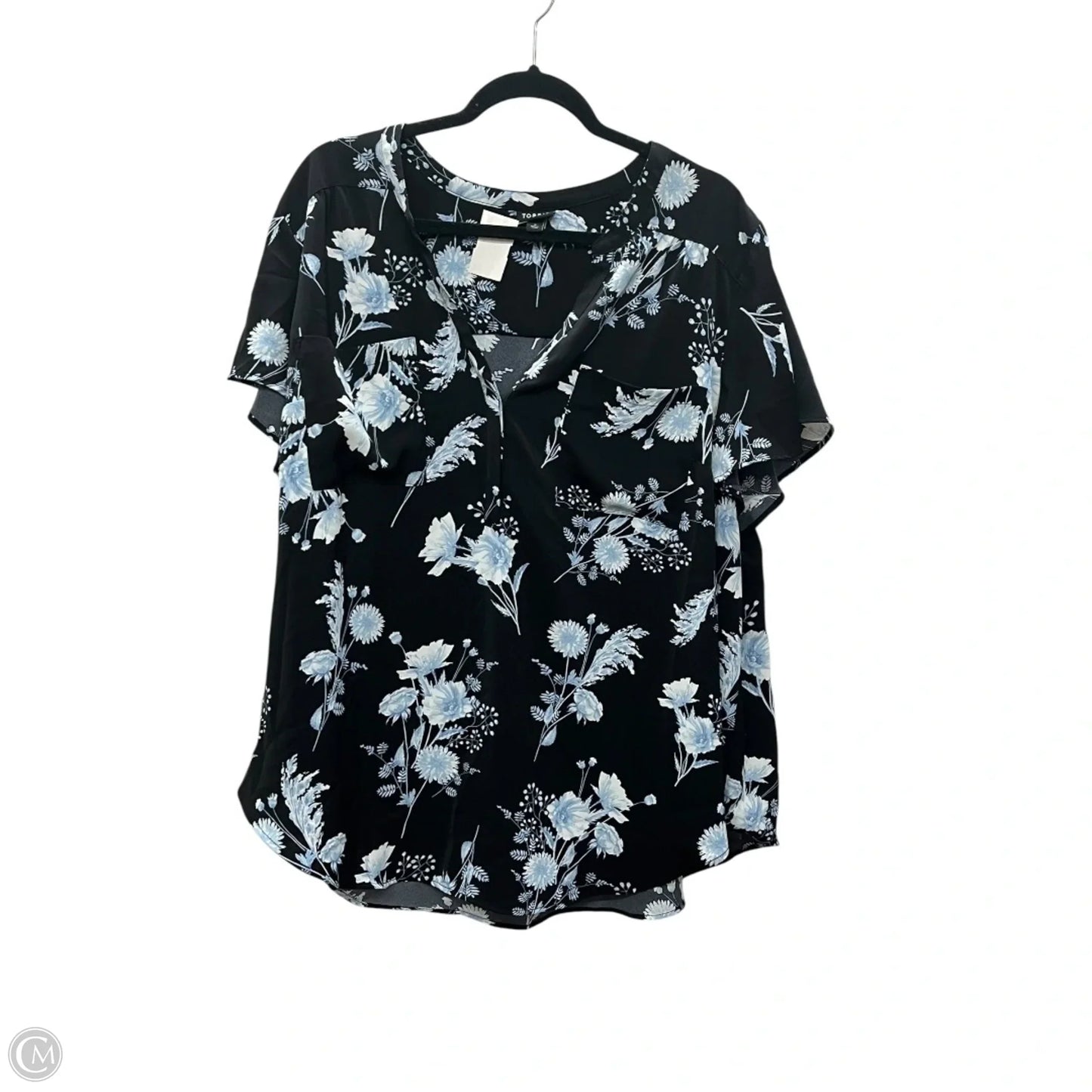 Top Short Sleeve By Torrid In Black, Size: 3x