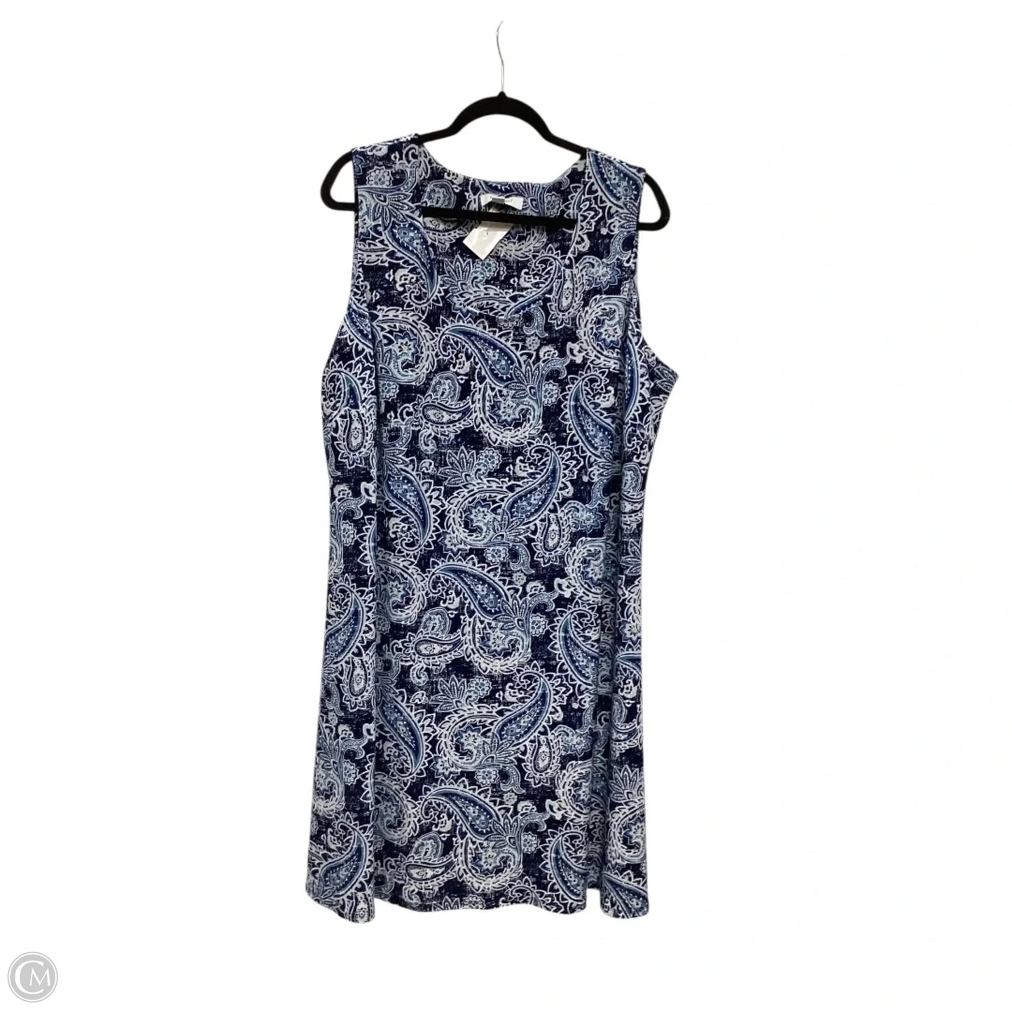 Dress Casual Midi By Nine West Apparel In Blue, Size: 2x