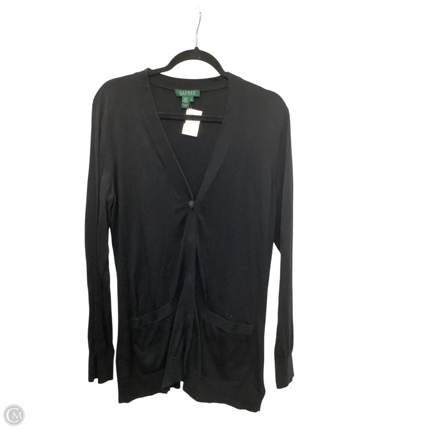 Cardigan By Lauren By Ralph Lauren In Black, Size: Xl