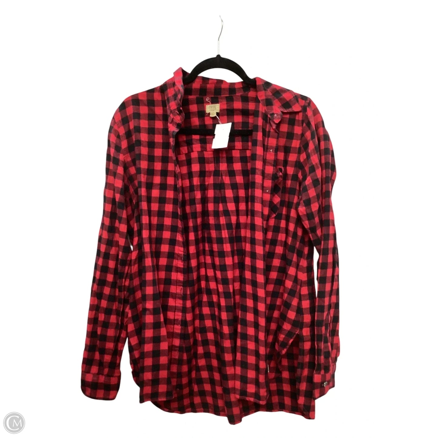 Top Long Sleeve By True Craft In Red, Size: L