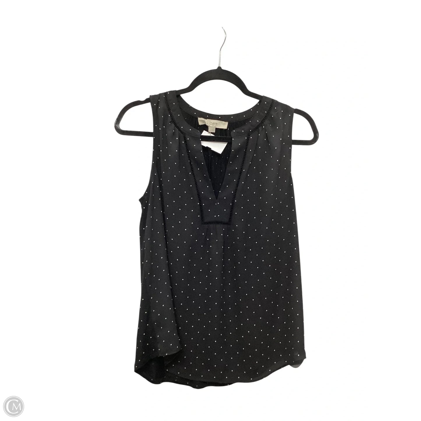 Top Sleeveless By Loft In Polkadot Pattern, Size: Xs