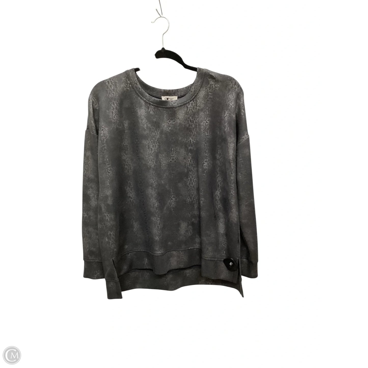 Top Long Sleeve By Cable And Gauge In Snakeskin Print, Size: L