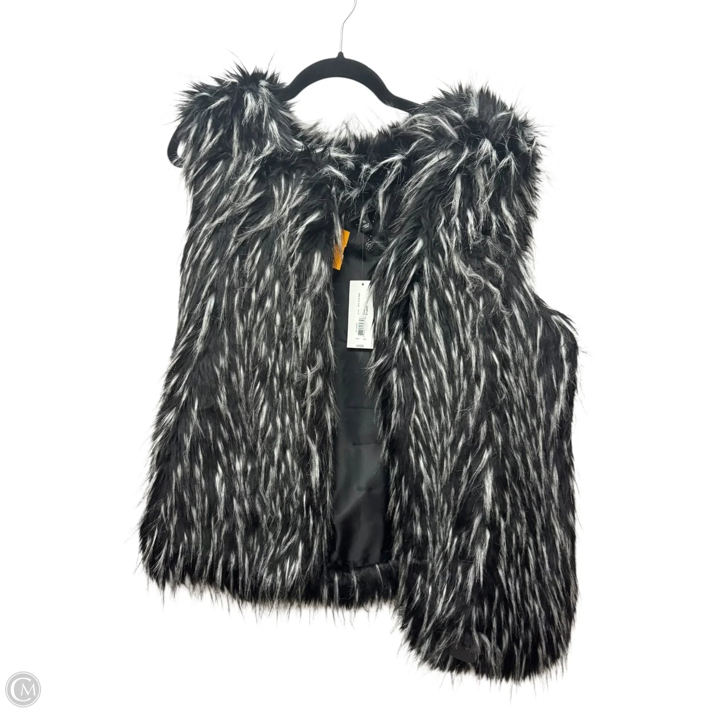 Vest Faux Fur & Sherpa By Nicole By Nicole Miller In Black, Size: Xl