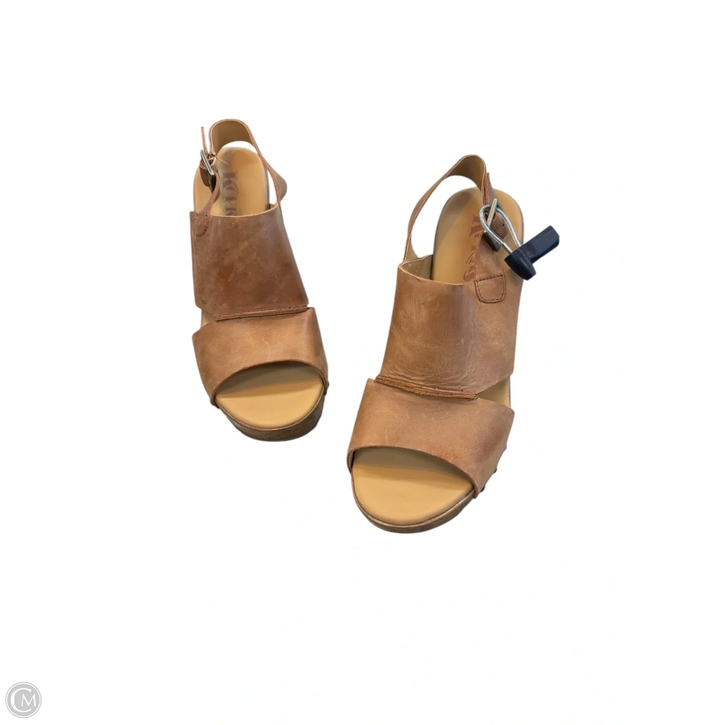 Sandals Heels Wedge By Korks In Tan, Size: 9