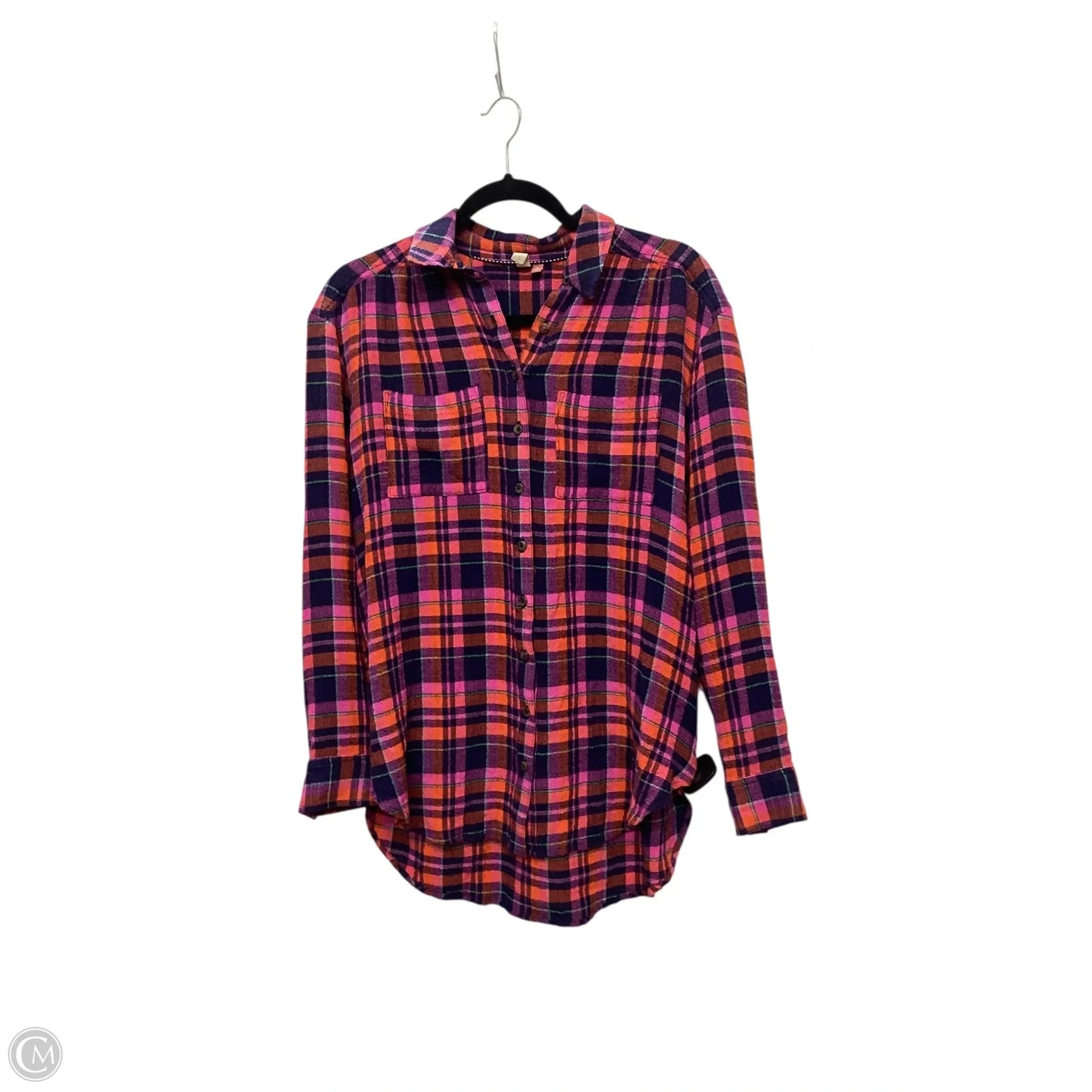 Top Long Sleeve By Pilcro In Plaid Pattern, Size: Xs