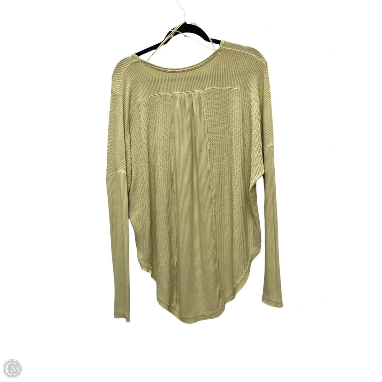 Top Long Sleeve By Free People In Yellow, Size: Xs