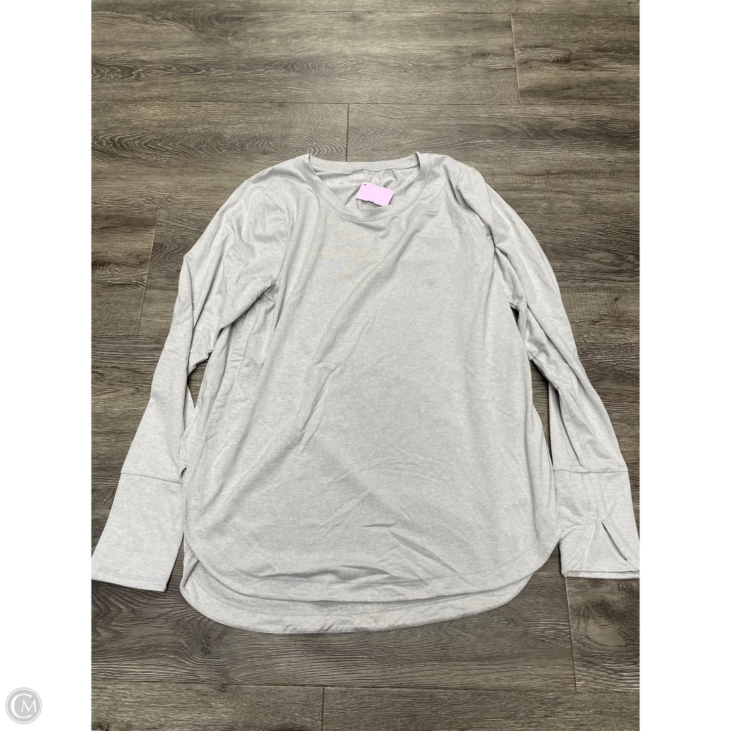 Athletic Top Long Sleeve Crewneck By Athleta In Grey, Size: L