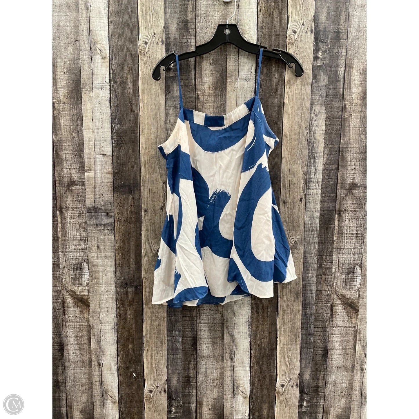 Top Sleeveless By Anthropologie In Blue & Cream, Size: M