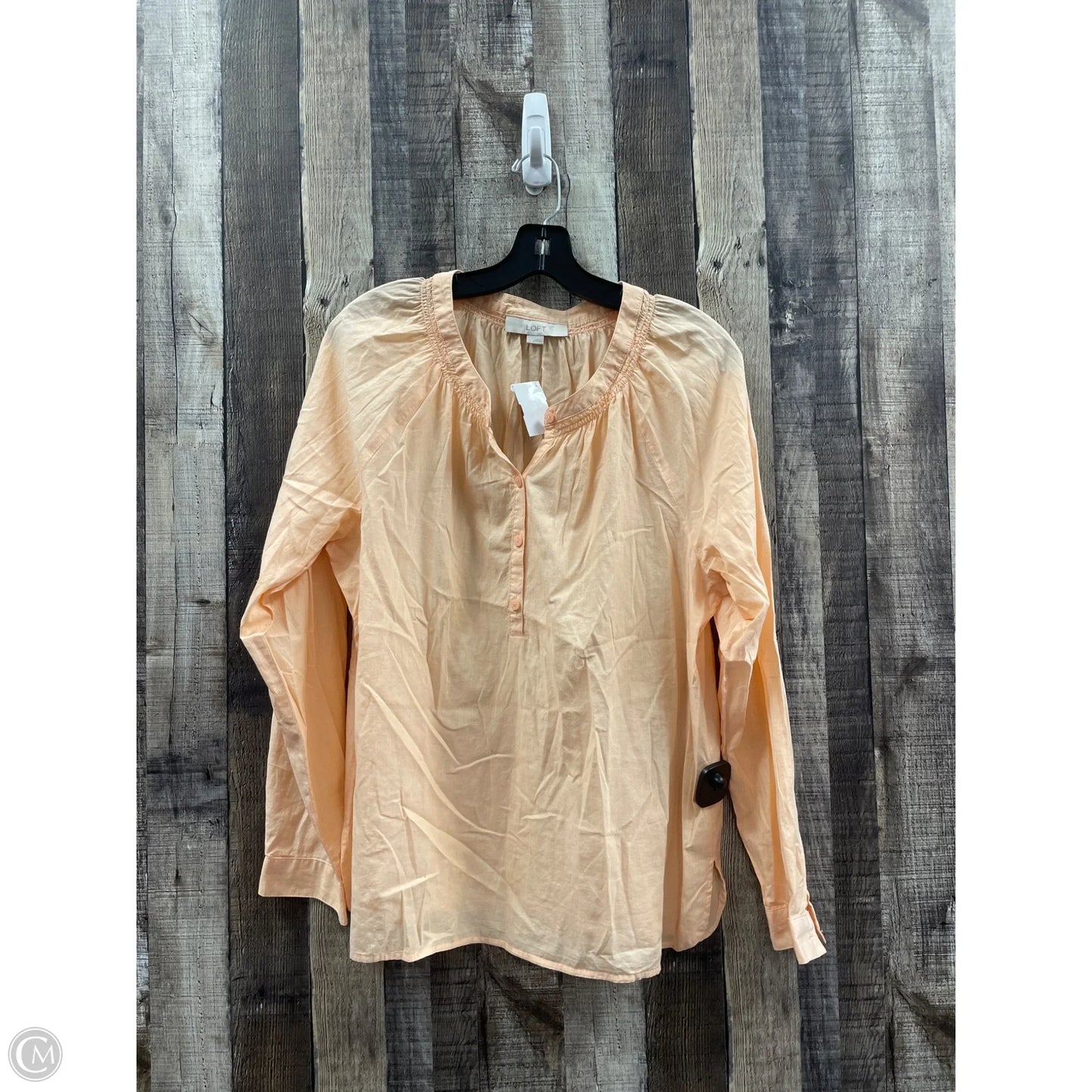 Top Long Sleeve By Loft In Orange, Size: L