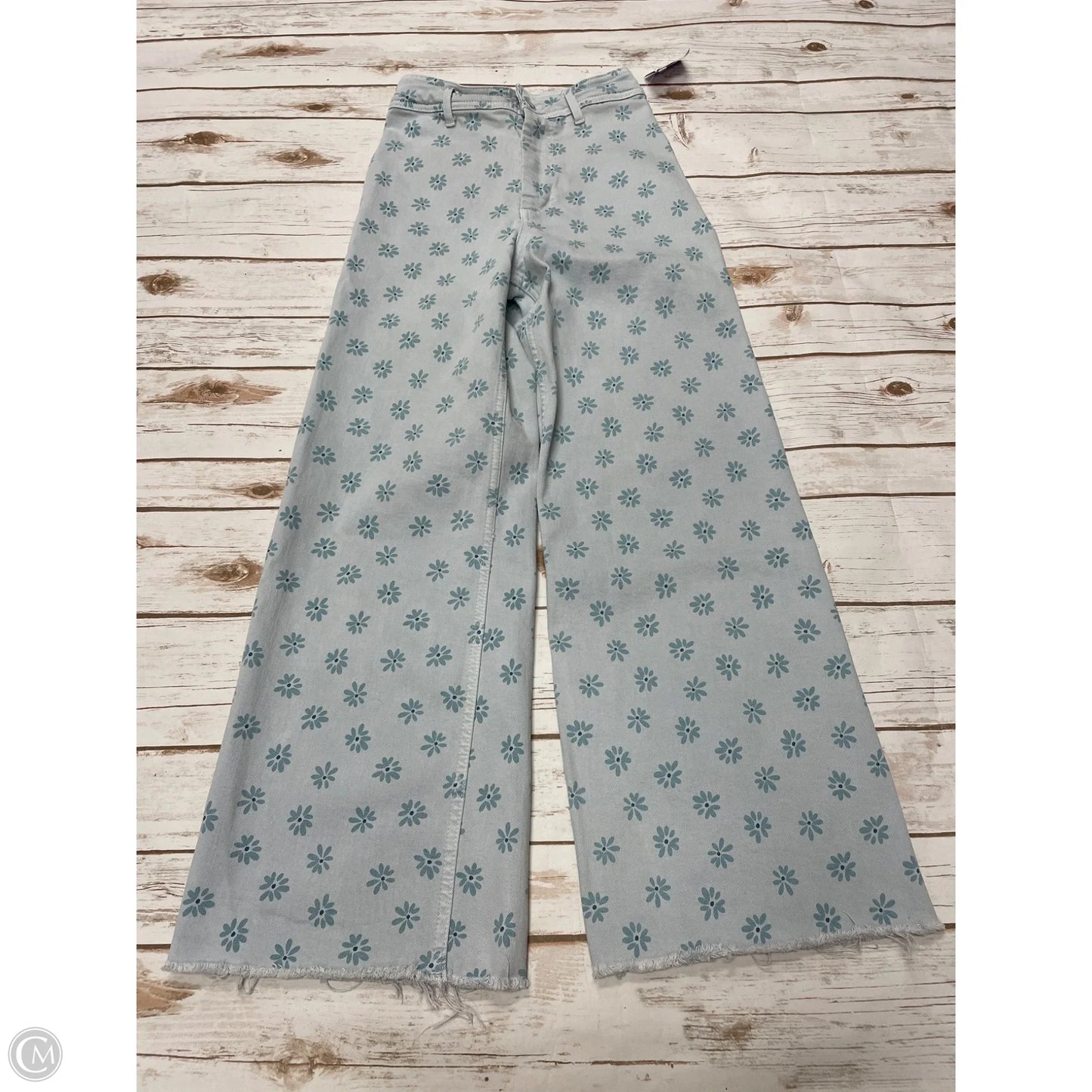 Jeans Wide Leg By Zara In Floral Print, Size: 4