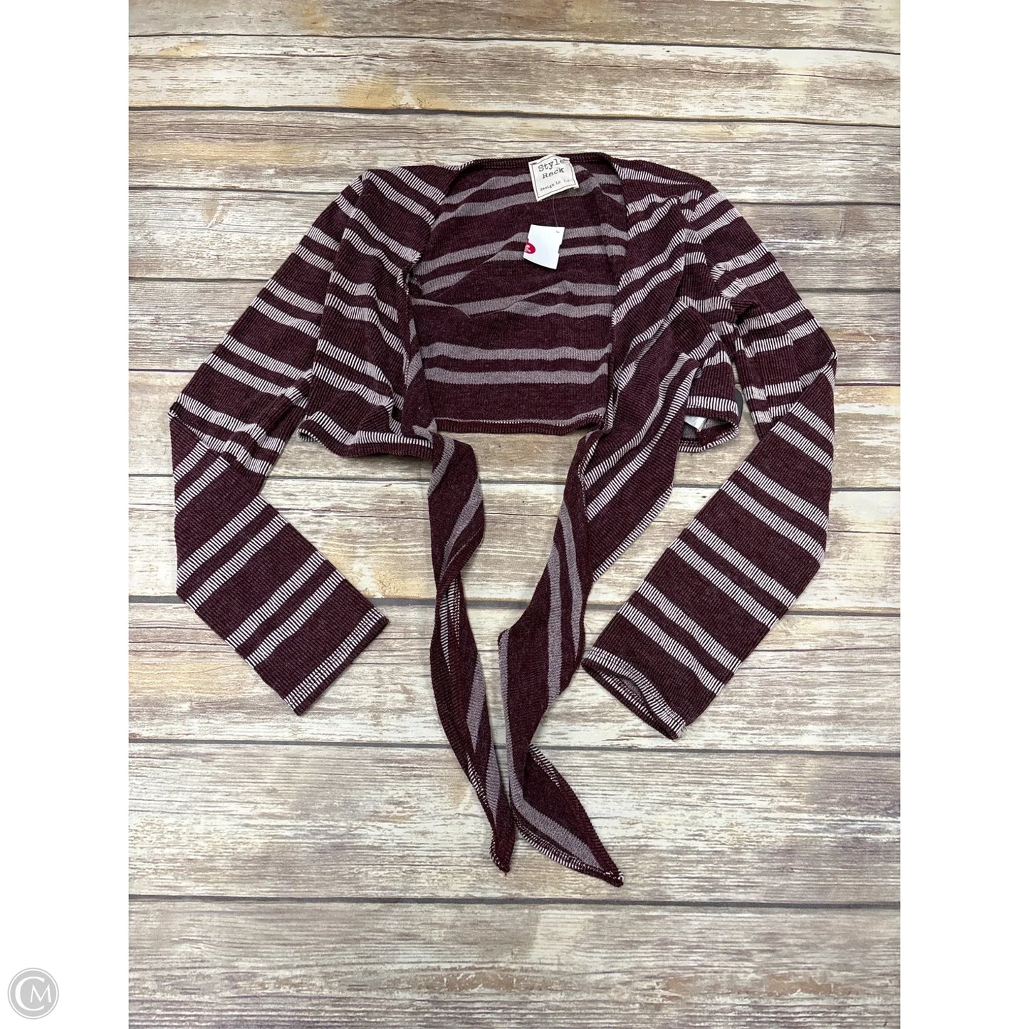 Cardigan By Cme In Striped Pattern, Size: L