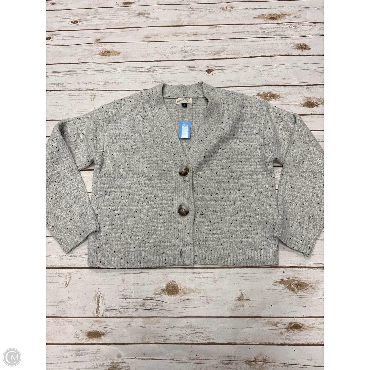 Sweater Cardigan By Universal Thread In Grey, Size: M