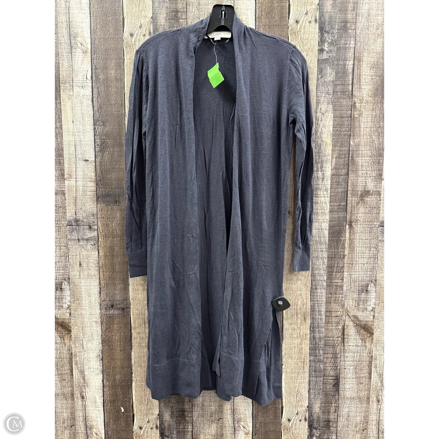 Sweater Cardigan By Loft In Grey, Size: S
