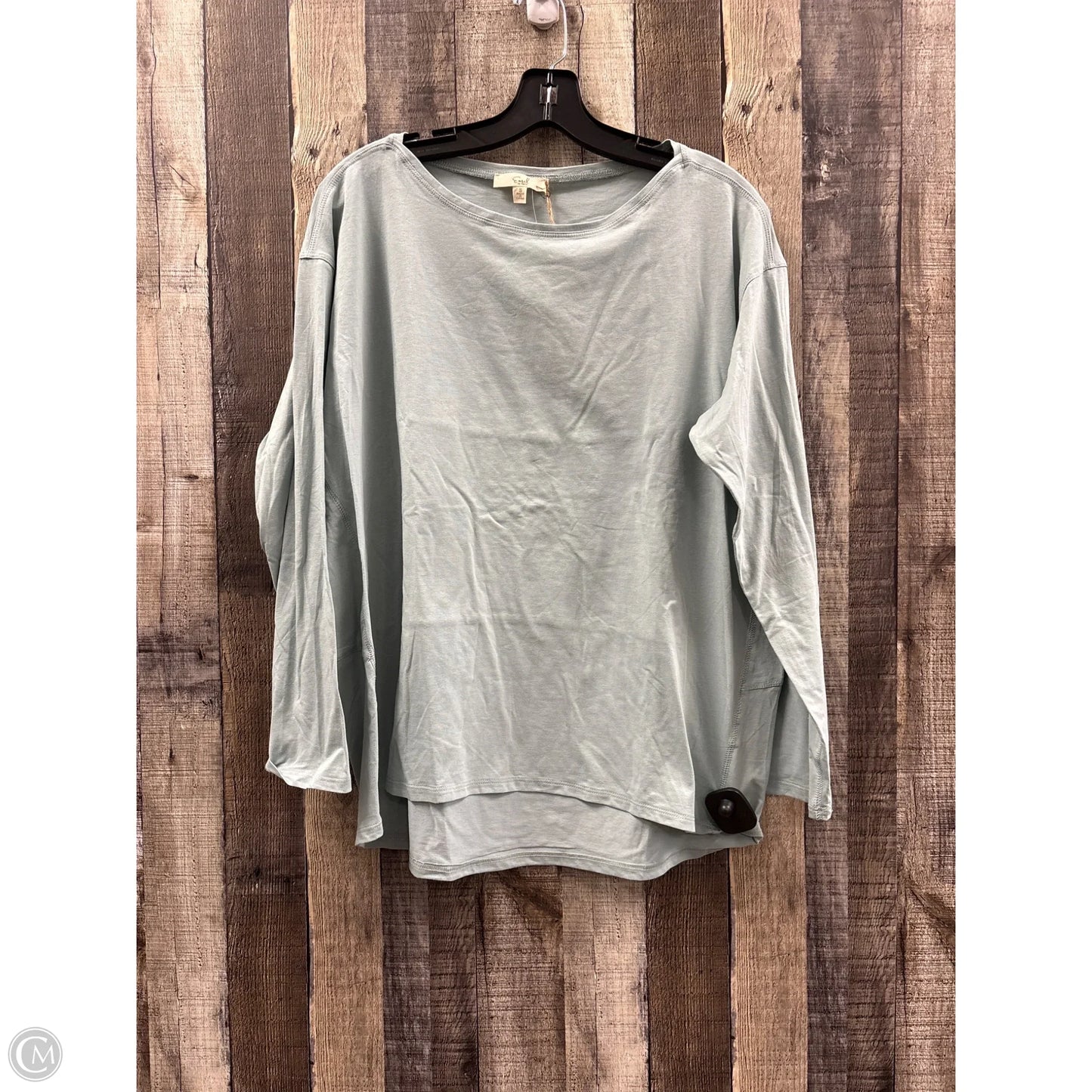 Top Long Sleeve By Easel In Green, Size: S