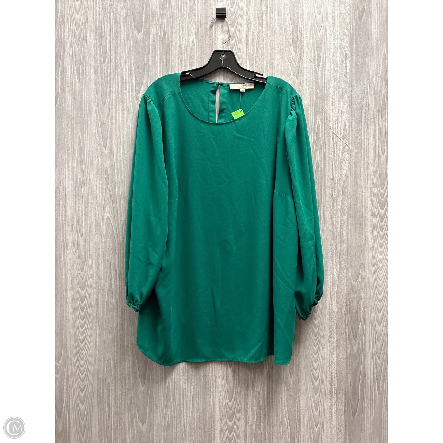 Top Long Sleeve By Loft In Green, Size: 18